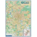 Карта настенная Москва современная 1:26 тыс, матовая ламинация