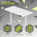 Игровой компьютерный стол ZONE 51 e-Platform 120, White, белый