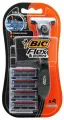 Набор из 3 штук Мужская бритва BIC FLEX HYBRID 3 лезвия, 1 станок + 4 кассеты