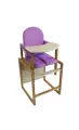 Детский стул-трансформер для кормления Babys-shop Зяблик, сиреневый со стежкой