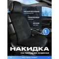 Накидка на сиденье меховая универсальная PSV Wool FRONT (Черный), 1 штука