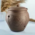 Товары для дома Кунгурская керамика Банка для хранения чеснока 4 л молочение