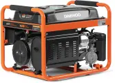 Бензиновый генератор Daewoo Power Products GDA 3500, 3.2 кВт, 1.8 л/ч, вольтметр, оранжево-черный