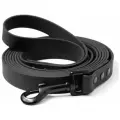 Поводок из биотана 10 м, ширина 16 мм, Woofy Loket , черный, гладкий прорезиненный, водостойкий