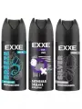 Дезодорант EXXE BREEZE&VIBE&SILVER, спрей, 3 шт. по 150мл, микс ароматов