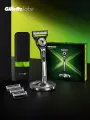 Бритва Gillette Labs Aurora, многоразовая, черная, 4 кассеты