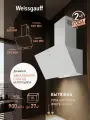 Купольная вытяжка Weissgauff Yota 600 Touch White Glass, производительность 900 м3/ч