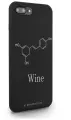 Черный силиконовый чехол MustHaveCase для iPhone 7/8 Plus Молекула вина для Айфон 7/8 Плюс Противоударный