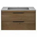 Тумба с раковиной из искусственного камня Vincea Chiara 2D 800 T.Oak, Grey