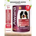 AWARD BEEF & SWEET POTATO монопрот для взр собак всех пород паштет с говядиной и бататом банка 400 гр х 12 шт