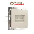 Розетка для интернета двойная RJ-45 Werkel W1181162 айвори матовый IP20