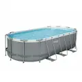 Бассейн Bestway каркасный овальный Power Steel 56710, 549x274x122 см, с фильтр-насосом
