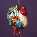 Стеклянная елочная игрушка Петух Каталонский 11 см, подвеска