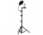 Напольная стойка с держателем для микрофона паук и поп-фильтром 15.5 см