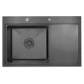 Мойка для кухни Hoffger 7850-L Black (Чёрная)левая чаша