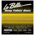 760FGS Gold Flats Комплект струн для бас-гитары, 45-105, сплав бронзы, Standart, La Bella