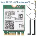 Intel AX210 WiFi 6E Bluetooth 5.2 сетевая карта, ax210-8DBantennas