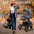 Коляска 3в1 SBL Massimo Grey