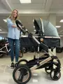 Wisesonle Q3 2в1: Удобная и стильная коляска для малышей, Серый Лен