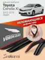 Дефлекторы Voron Glass Toyota Corolla XI 12-19 седан, накладные, неломающиеся, 4шт