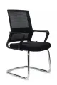 Конференц-кресло Mint RCH M1029CBE черная сетка, черная ткань, хромированный металл полозья