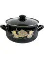 Кастрюля 4,0л. со стекл. кр. Черное золото