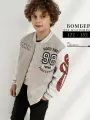 Бомбер kari, размер 11-12, белый/серый