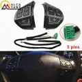 Кнопка громкости рулевого колеса для Mitsubishi Outlander XL 2,4 S12 2008 CW5W 4b12 Lancer 10-2007, заводской двигатель 2,0, преобразователь, Carbonfibre 5pin