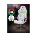 Кресло компьютерное, игровое Defender FACTOR X белый / RGB, 2 подушки