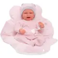 Кукла младенец 33112 Antonio Juan Паула в розовом, 40 см, мягконабивная, испанские куклы, подарок на день рождения