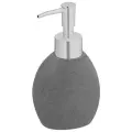 Дозатор для жидкого мыла рыжий КОТ Гранит полистоун серый
