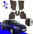 Автомобильные коврики EVA/ЕВА/ЭВА для Volkswagen Polo VI / Фольксваген Поло 6 2020 – н. в. коричневый черный