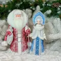 АртМороз Дед мороз и Снегурочка русские 33см; новогодняя игрушка под ёлку; авторская кукла ручной работы