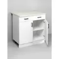 Кухонный модуль Гестия Орион, белый, ЛДСП, напольный, 80 см с 2 выдвижными ящиками
