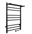Полотенцесушитель электрический 700х400 INDIGO Line Trinity (LСLTE70-40PBRRt) универсальное подключение, с полкой, черный