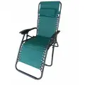 Кресло -шезлонг Garden Story Фиеста с подстаканником ((каркас черный, ткань зеленая))