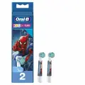 Набор насадок Oral-B Kids Человек-Паук для ирригатора и электрической щетки, белый/синий, 2 шт.