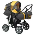 Коляска-трансформер Alis AMELIA I Am 09 серый + желтый