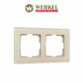 Рамка из стекла на 2 поста Werkel Favorit W0021111, цвет шампань
