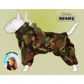 Дождевик-комбинезон для бассета кобеля, повышенной прочности, цвет зеленый камуфляж