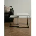 Журнальный столик квадратный, 2 штуки, бетон светлый