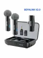 BOYA BOYALINK 2 Беспроводной Петличный Микрофон На Лацкане Для IPhone Android Камеры ПК