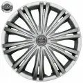 Колпаки на колеса Auto Tech R15, комплект 4шт, на диски радиус 15, легковой авто, цвет серебристый.