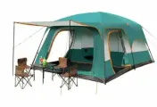 Туристическая палатка 8 местная двухслойная для кемпинга/Палатка двухкомнатная с тамбуром и навесом