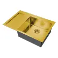 Мойка кухонная ZorG серия STEEL HAMMER SH 7851-R BRONZE бронза, чаша справа крыло слева