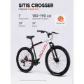 Велосипед горный SITIS CROSSER SCRMD 9.0 29 (2025) White-Black-Red, для взрослых 180-190 см, алюминиевая рама 19