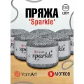 Пряжа для вязания YarnArt 'Sparkle' 25 г, 160 м (60% метализированный полиэстер, 40% полиамид) (1303 серебро), 6 мотков