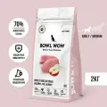 Корм сухой Bowl Wow NATURAL SUPER PREMIUM ADULT MEDIUM для собак средних пород индейка, рис, яблоко, 2 кг