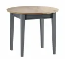 Стол обеденный раскладной Сканди/Форест D90/125 серый 7046/антик
