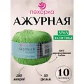 Летняя хлопковая пряжа Ажурная Пехорка, цвет 65 экзотика, 10 мотков